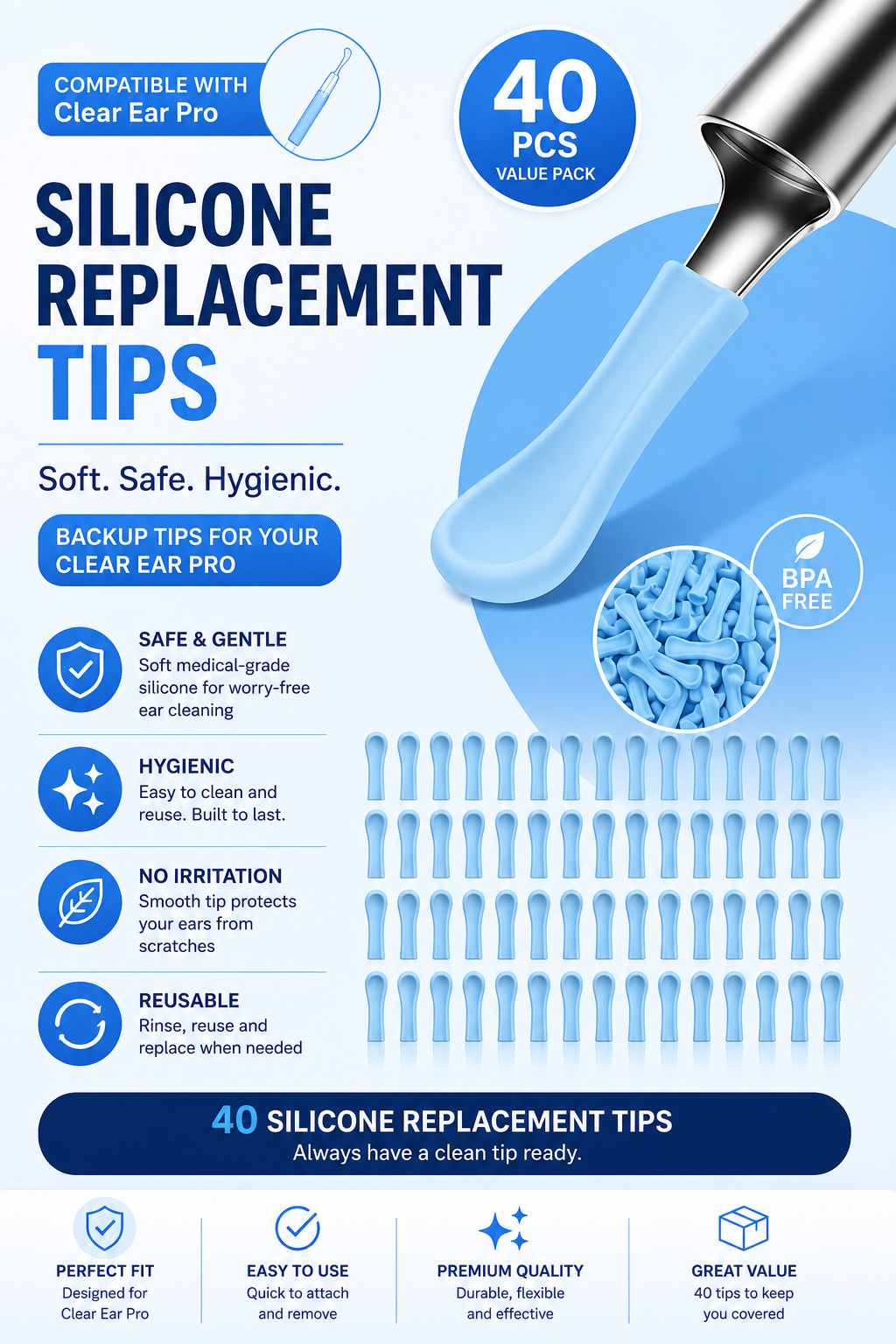 Silicone Replacement Tips